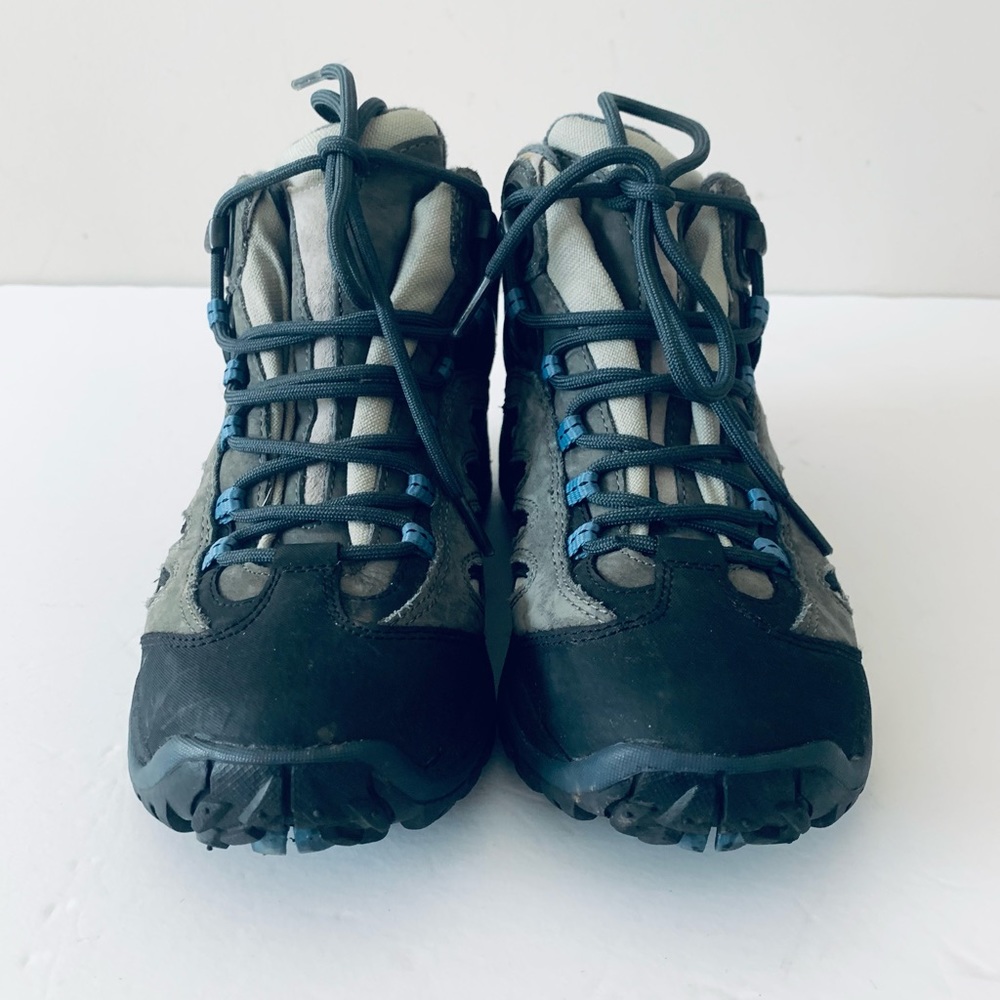 Merrell Moab 3 Mid Waterproof Hiking Shoes Women Size 6.5 Blue Outdoor Hiking - Picture 2 of 10